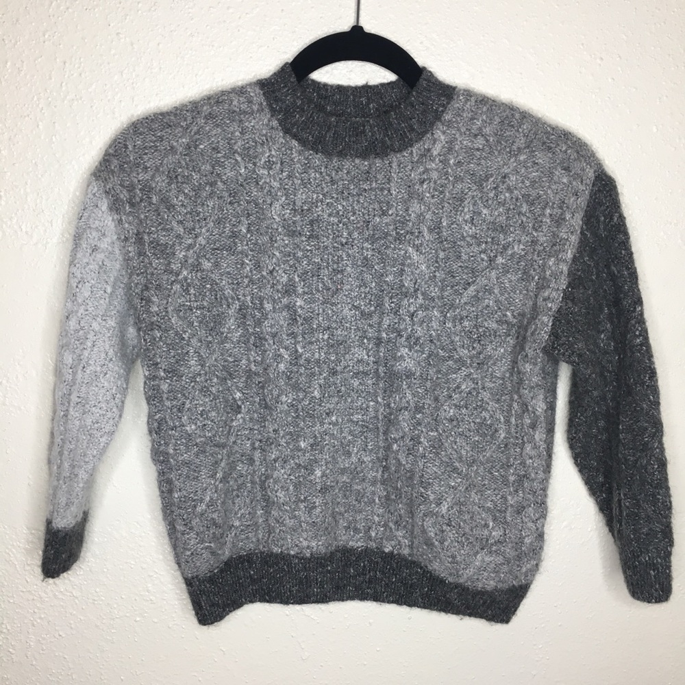 Zara Boys Cable Knit Wool Blend Sweater 6/7
